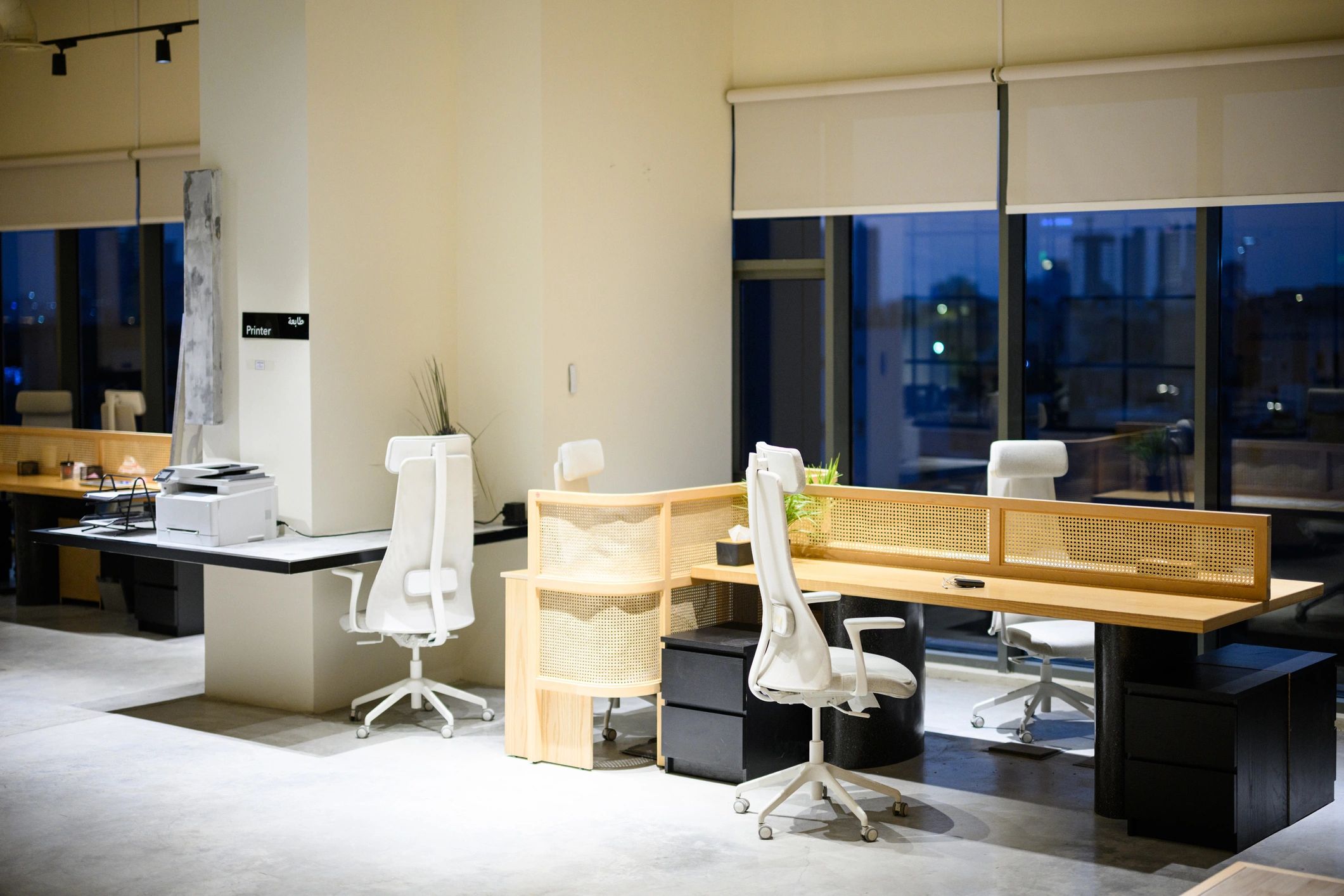 Contemporary office workspace representing modern legal operations